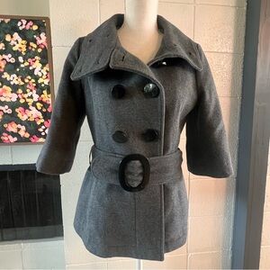 Soia & Kyo 3/4 sleeved grey coat, EUC size medium